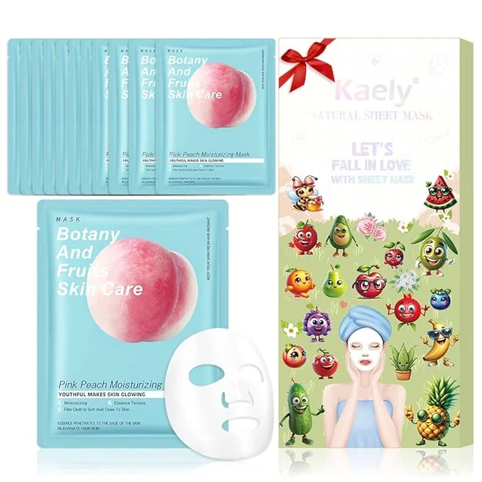Superior Kaely 12 Pack Peach Face Masks for Kids Kids Face Mask Spa Day Kit Supplies Fashionable