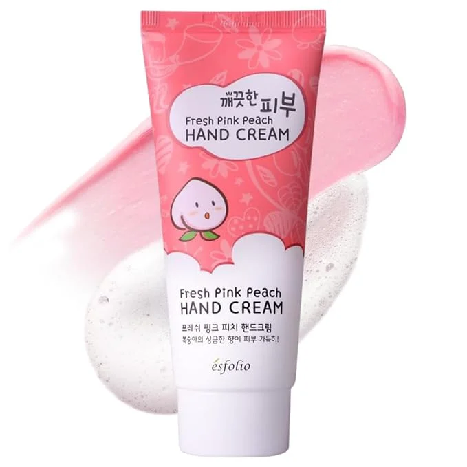 Green esfolio Fresh Pink Peach Hand Cream – Moisturizing Korean Hand Lotion Authentic