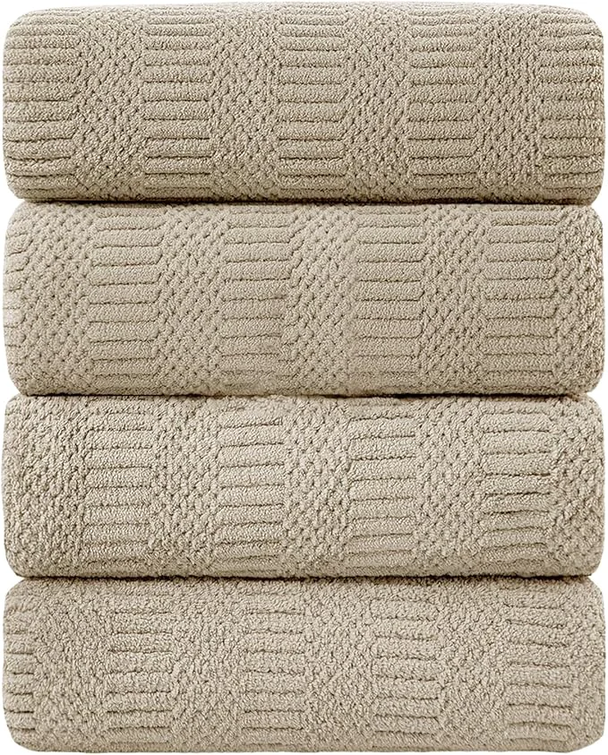 Green Ycosy 4 Pack Extra Large Microfiber Bath Towels Set 35×70 inches Less Lint Outstanding