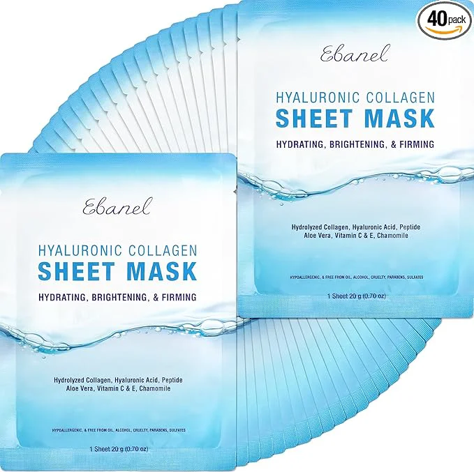 Authentic Ebanel 40 Pack Collagen Face Mask High-Quality