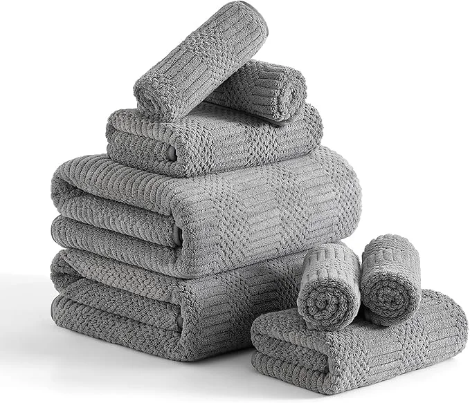 Reliable 8 Piece Bath Towel Set-2 Oversized Bath Sheets 2 Hand Towels 4 Trusted