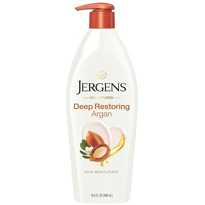Powerful Jergens Deep Restoring Argan Oil Moisturizer Soothing Body and Hand Lotion High-Performance
