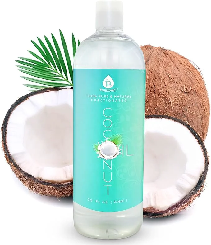 Casual Pursonic Pure Unscented Fractionated Coconut Oil – 32 Oz Multipurpose Oil Enhanced