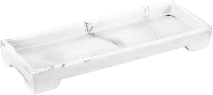 Natural Luxspire Vanity Tray Bathroom Toilet Tank Storage Tray Resin Kitchen Sink Lightweight