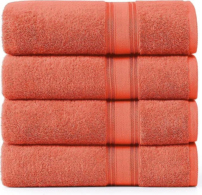 Elite LANE LINEN Cotton Zero Twist Bath Towels Green