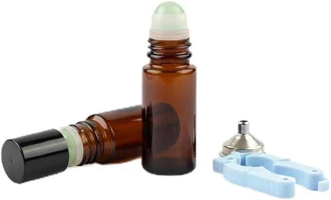 Dependable 2 Pcs 1.7oz Amber Glass Roll On Bottles Efficient