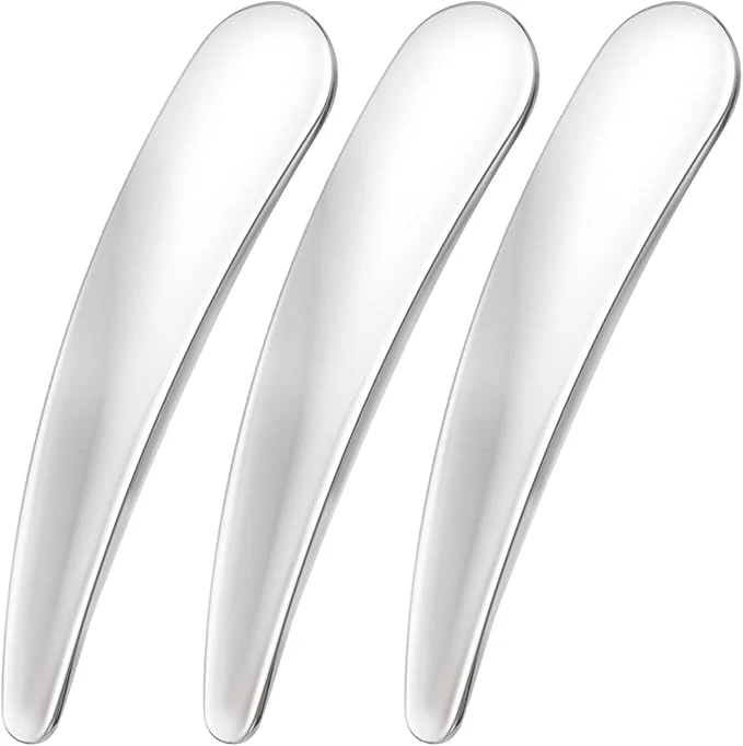 Powerful Pndeyo 3pcs Mini Stainless Steel Makeup Spatula Reusable Cosmetic Cream High-Grade
