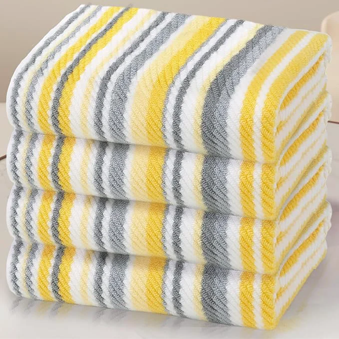 High-Quality Quick Dry Bath Towels for Bathroom 4 Pack 28 x52 Lightweight