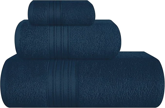 Versatile BOUTIQUO Ultra Soft 3 Pack Cotton Towel Set Contains a Bath Towels 28×55 inch Premium Material