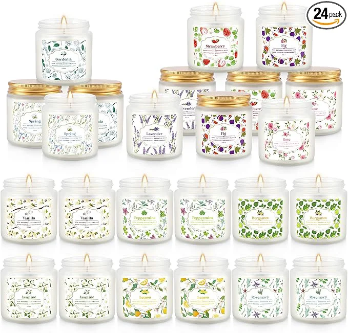 High-Quality 24 Pack Candles for Home Scented Aromatherapy Candles Gifts Set for Women Environmentally Friendly