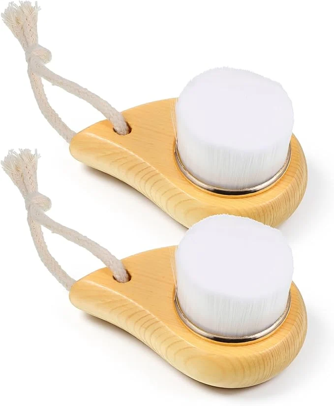 Reliable 2pcs Soft Bristle Face Cleansing Brush Manual Face Brush Dependable