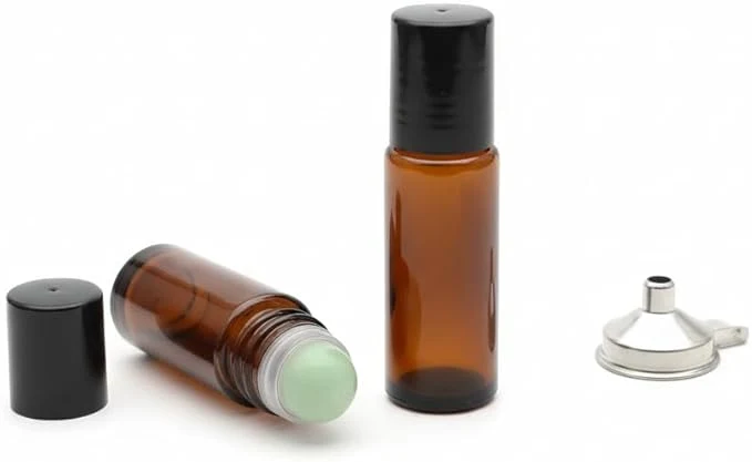 Next-Generation 2 PCS 30ml Amber Glass Roll On Bottles Pure