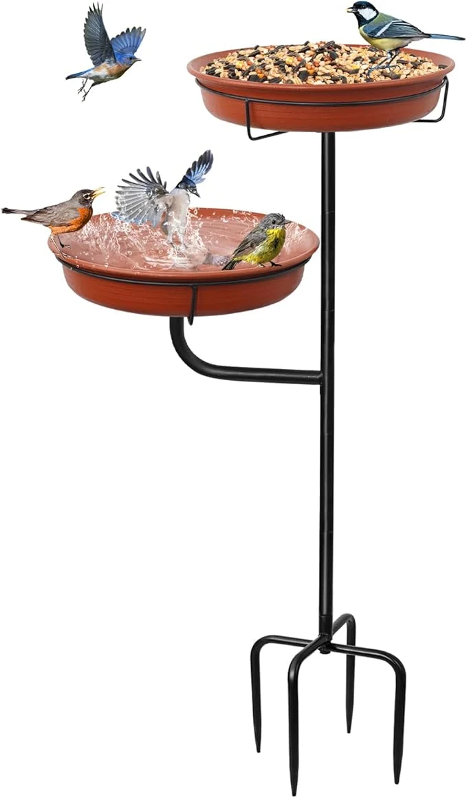 Reliable standing Birdbaths Bowl Outdoor Standing Garden Bird Bath Bird Feeder Detailed