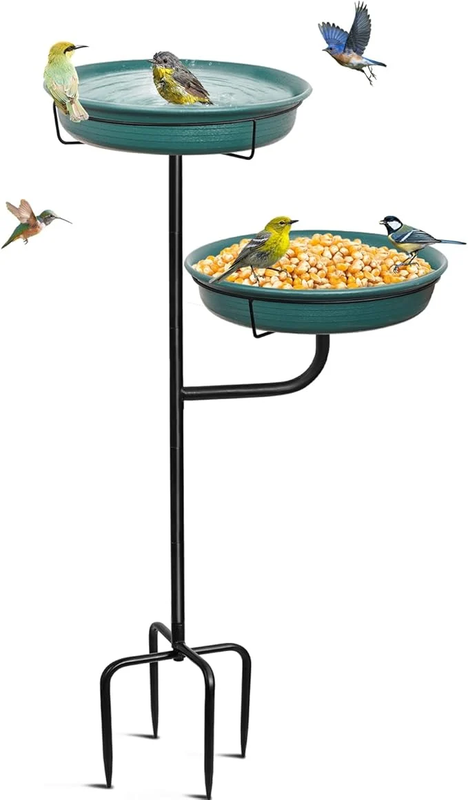 Efficient standing Birdbaths Bowl Outdoor Standing Garden Bird Bath Bird Feeder Durable