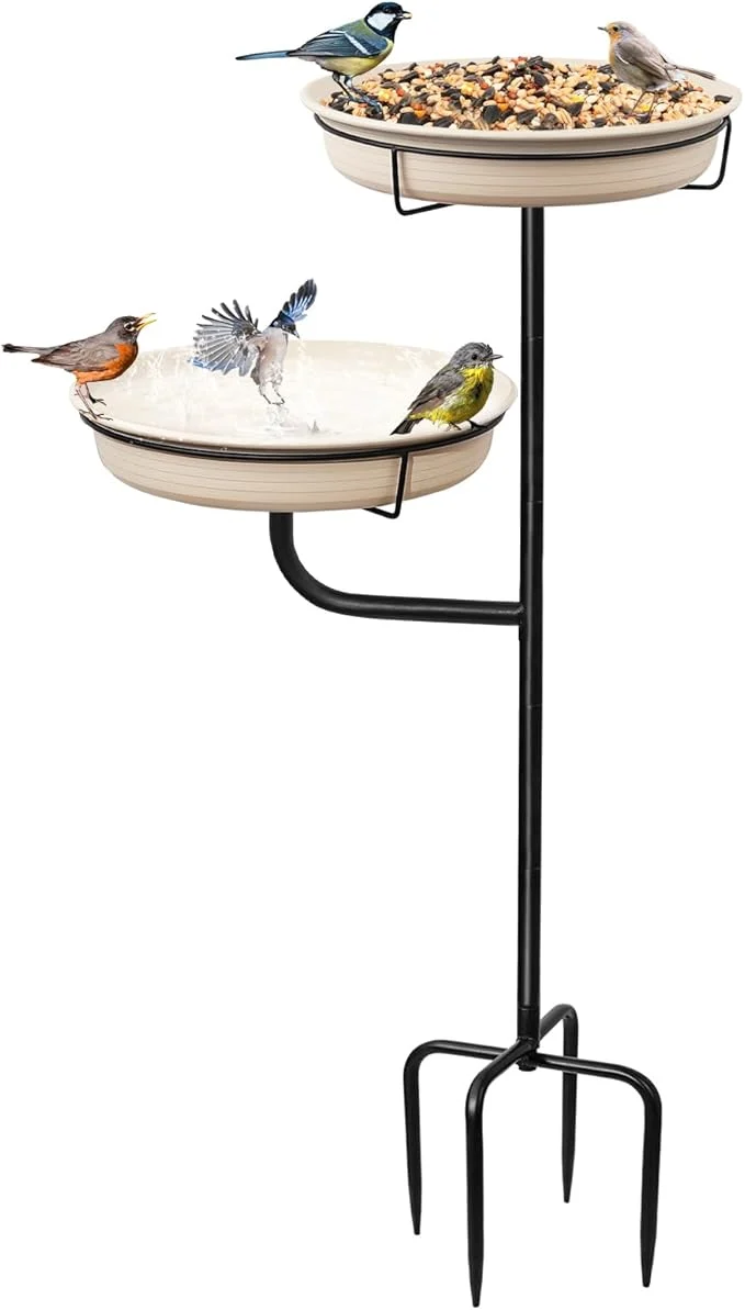 Genuine standing Birdbaths Bowl Outdoor Standing Garden Bird Bath Bird Feeder Green
