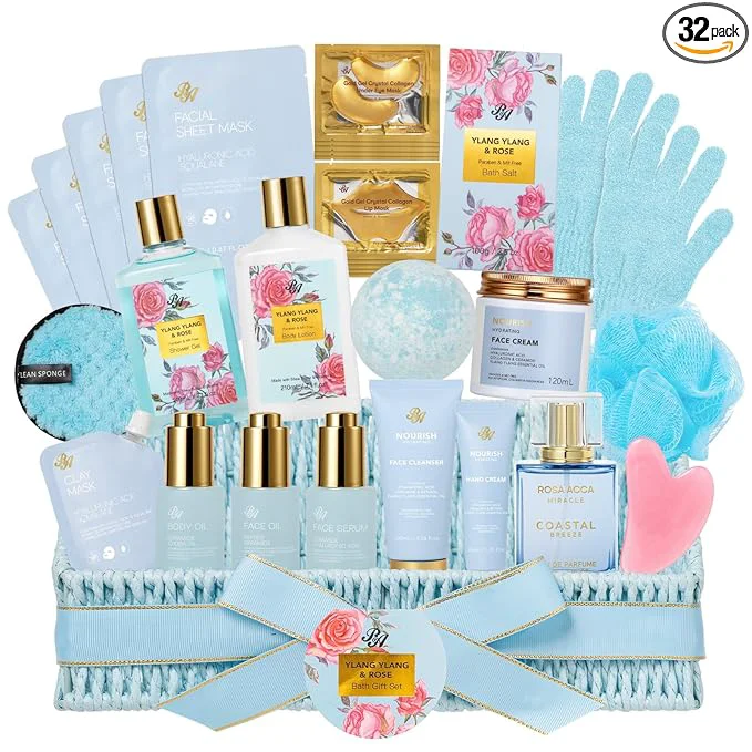 Quality Mothers Day Gifts Basket for Mom Hydrating Face Skin Care Kit Spa Gift Basket Original Design