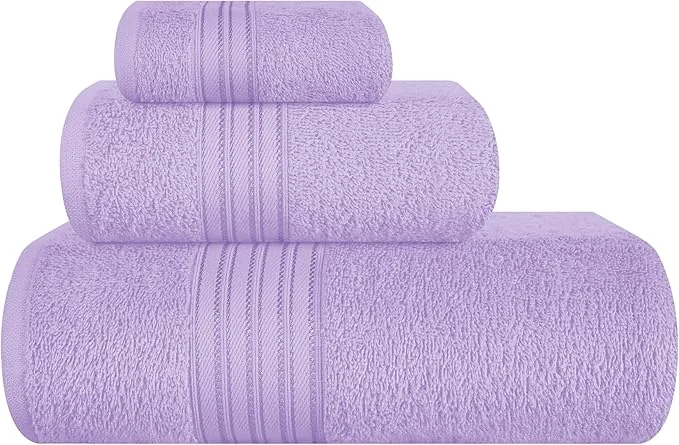 Official BOUTIQUO Ultra Soft 3 Pack Cotton Towel Set Contains a Bath Towels 28×55 inch Elite
