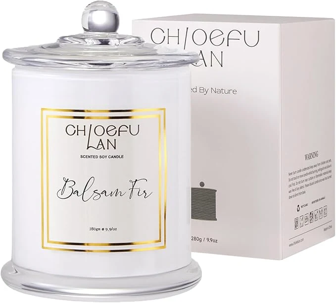 Consistent Chloefu LAN Balsam Fir Scented Candle Holiday Candles Innovative