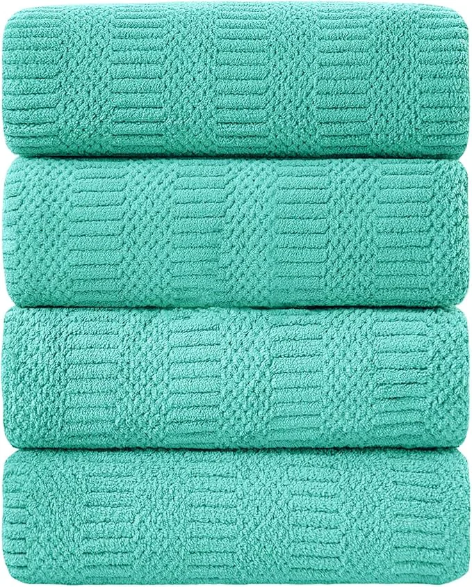 Optimized Ycosy 4 Pack Extra Large Microfiber Bath Towels Set 35×70 inches Less Lint Contemporary