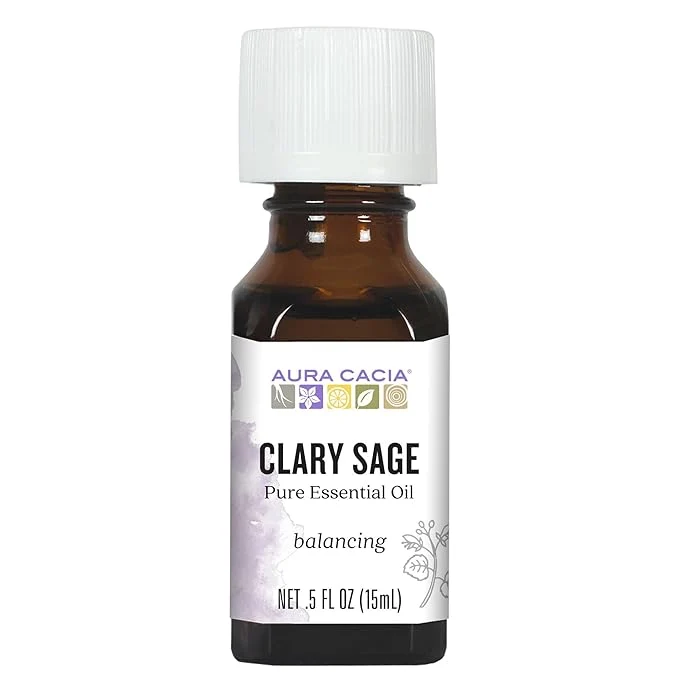 Verified Aura Cacia Clary Sage Essential Oil Pure Salvia Sclarea Oil Recyclable