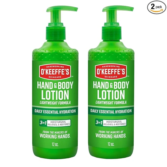 Functional O’Keeffe’s Hand and Body Lotion – 12 oz Pump – Daily Essential Hydration Original Design