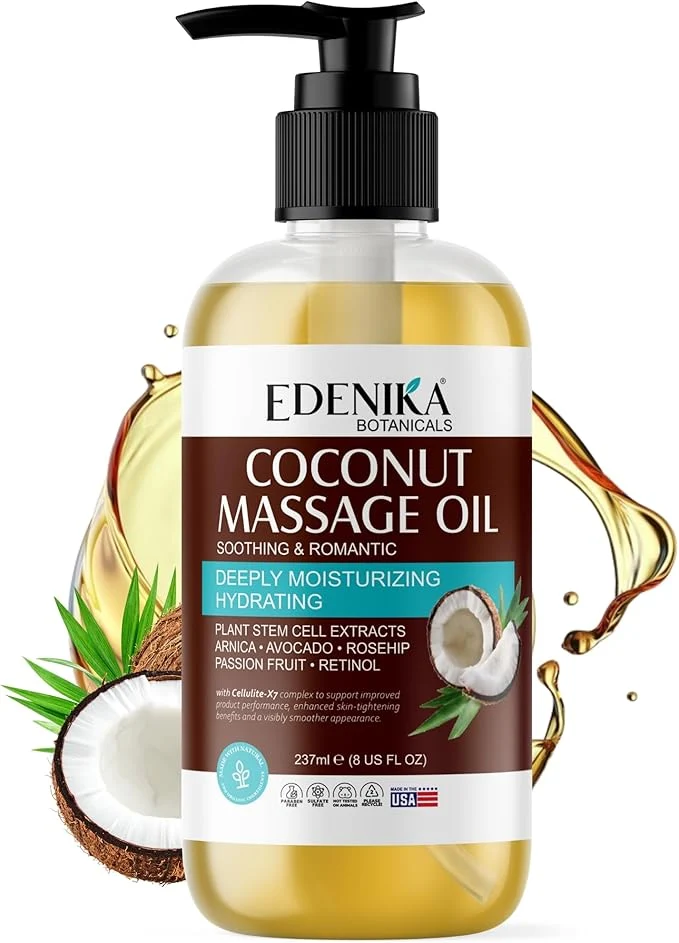 Flexible Edenika Botanicals Tropical Coconut Massage Oil Verified