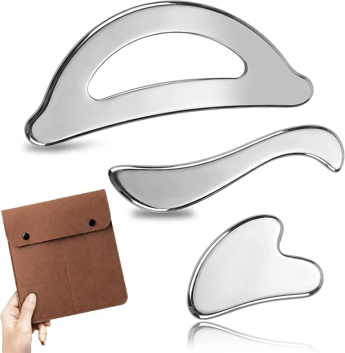 Excellent Rena Chris Gua Sha Muscle Scraper Tool Stainless Steel Body Face Gua Sha Advanced