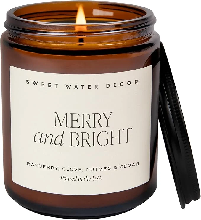 Original Sweet Water Decor Merry and Bright Candle Dependable