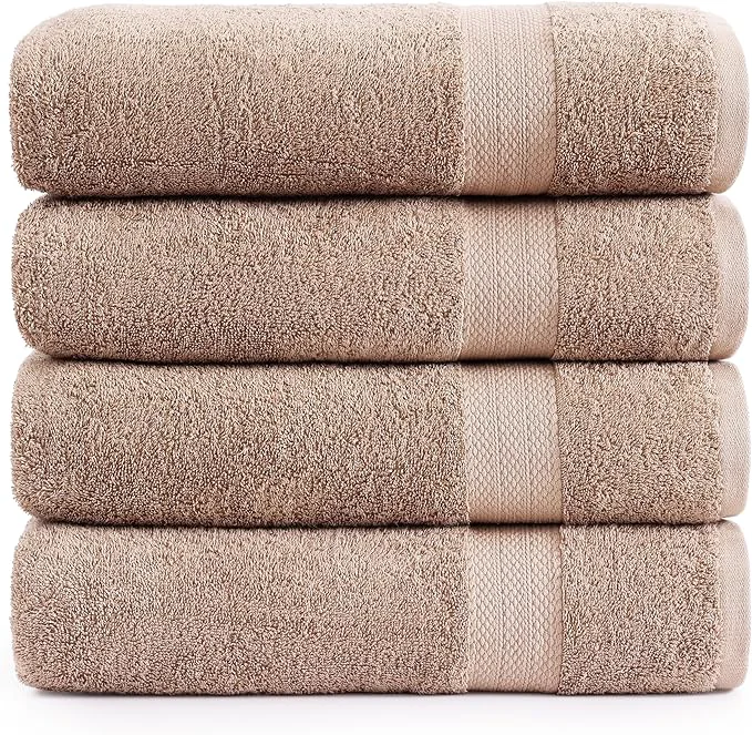 Versatile LANE LINEN Pure Cotton Bath Sheets 4 Pack Advanced