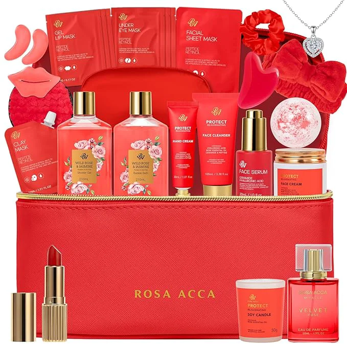 Authentic 25 Pcs Mother’s Day Gift Hydrating Skin Care Set Home Spa Self Care Gifts Artisan