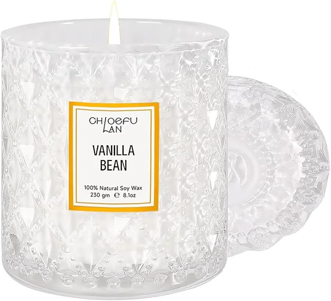 Detailed Chloefu LAN Vanilla Bean Highly Fragranced Candle Gifts Fast