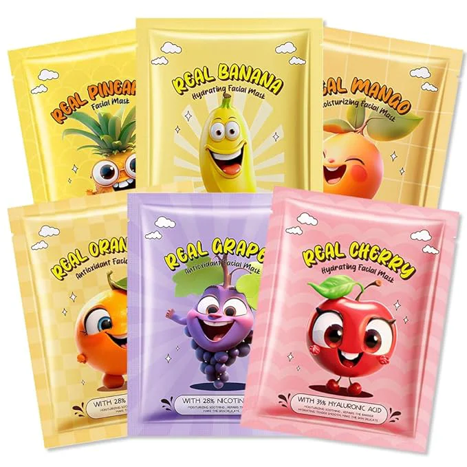 User-Friendly Kaely 6 Pack Fruit Face Masks for Kids Kids Face Mask Spa Day Kit Supplies High-End