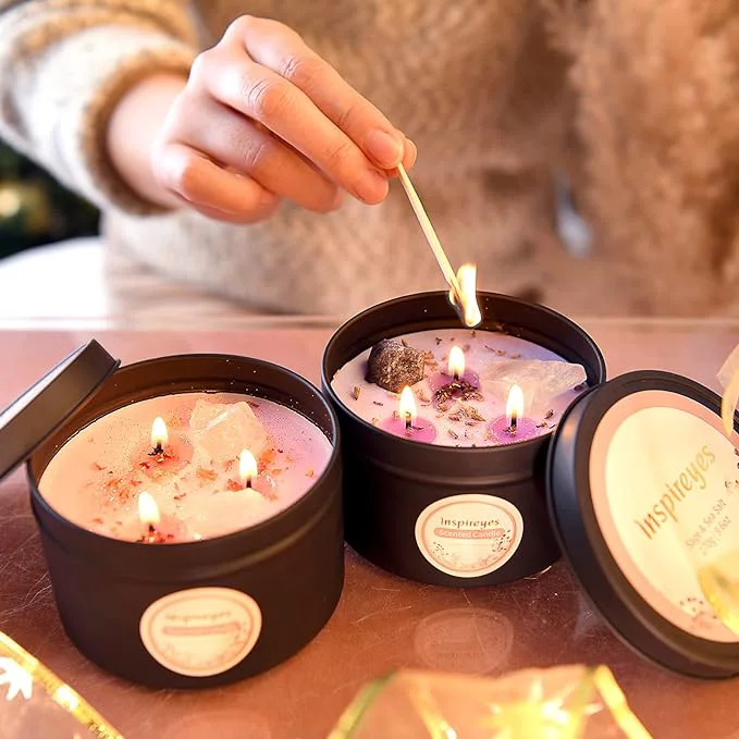 Organic Inspireyes Scented Candles Set Outstanding