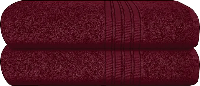 User-Friendly BOUTIQUO Cotton 2 Pack Bath Towel Set 28×55 Eco-Friendly Large Bath Towels Fast