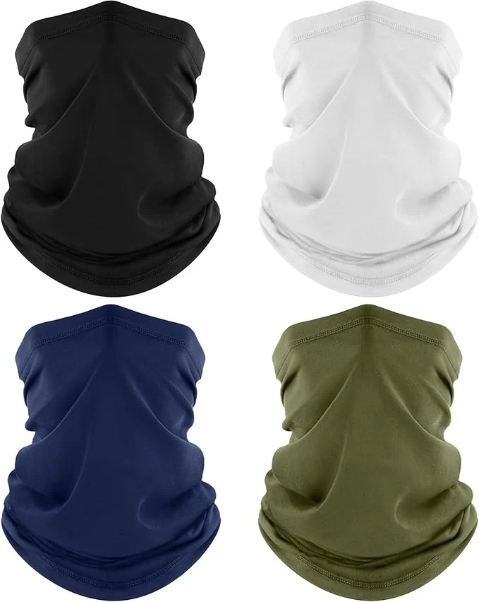 High-End ROXUN 4 Pack Neck Gaiter Cooling Breathable Face Mask UV Protection Scarf Minimalist