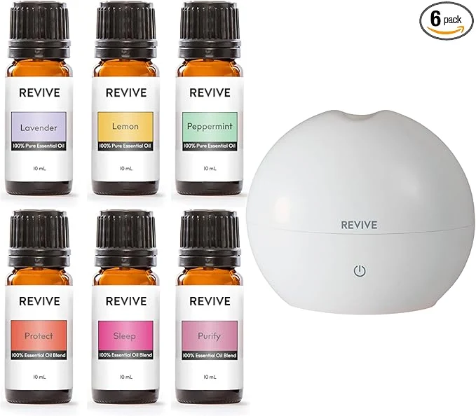 Optimized Basics Kit with Halo Diffuser by Revive Essential Oils Organic