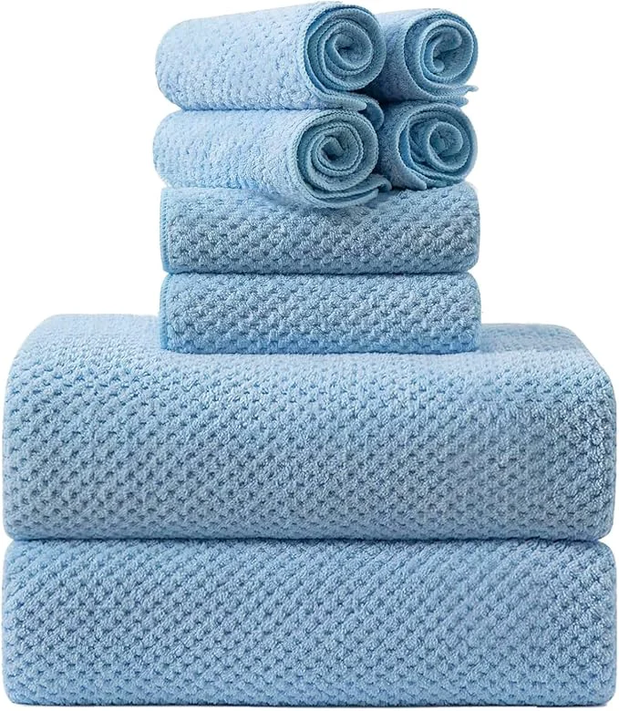Versatile 8-Piece Bath Towel Set 2 Extra Large Bath Towel Sheets 2 Hand Towels and 4 World-Class