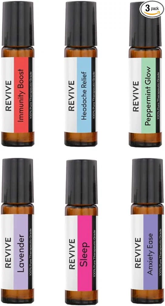 Green Top 6 Roll-Ons Kit by Revive Essential Oils Proven