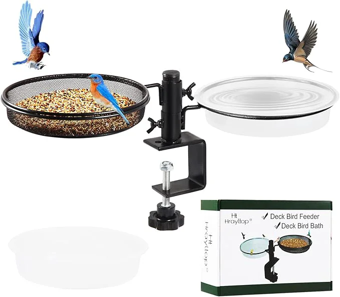 Stylish HRAYLTOP Deck Bird Feeders Dependable