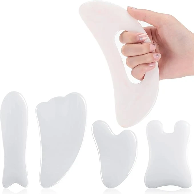 Durable Treela 5 Pcs Gua Sha Facial Tools Set and 1 Pcs Body Gua Sha Massage Tool High-End