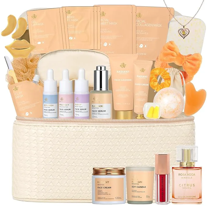 Smart 33 Pcs Mother’s Day Gift for Mom Bath Body Gift Set for Women Home Spa Kit Sustainable