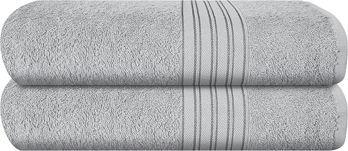 Green BOUTIQUO Cotton 2 Pack Bath Towel Set 28×55 Eco-Friendly Large Bath Towels Innovative