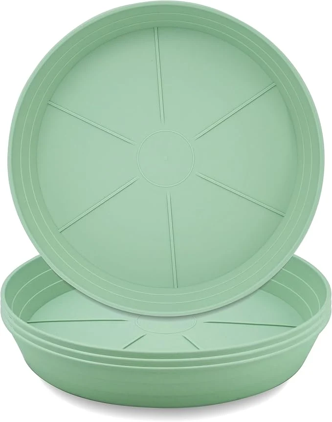 Unique LWALRS Plant Saucer 8 Inch 4 Pack 6 8 10 12 14 16 18 20 25 Plastic Plant Trays Convenient