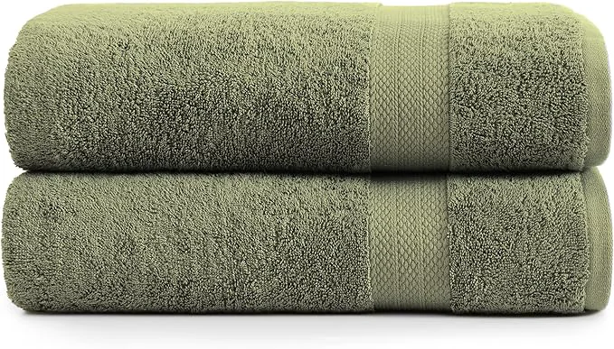 Next-Generation LANE LINEN Ring Spun Cotton Luxury Bath Sheet 2 Pcs Detailed