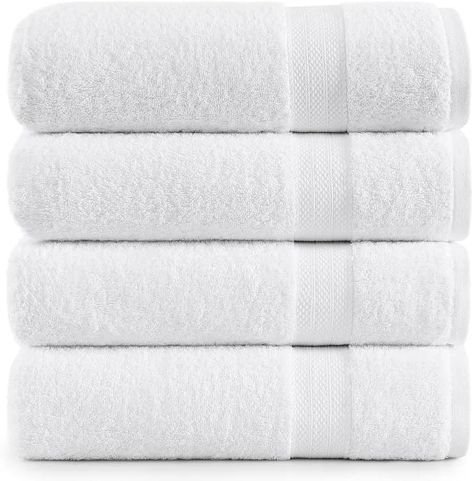 Traditional Lane Linen Cotton 4 Pack Bath Sheets Certified