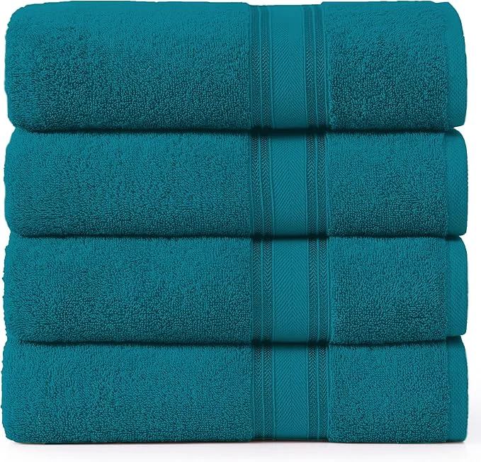 Expertly Made LANE LINEN Cotton 4 Pack Bath Towels Set Artisan