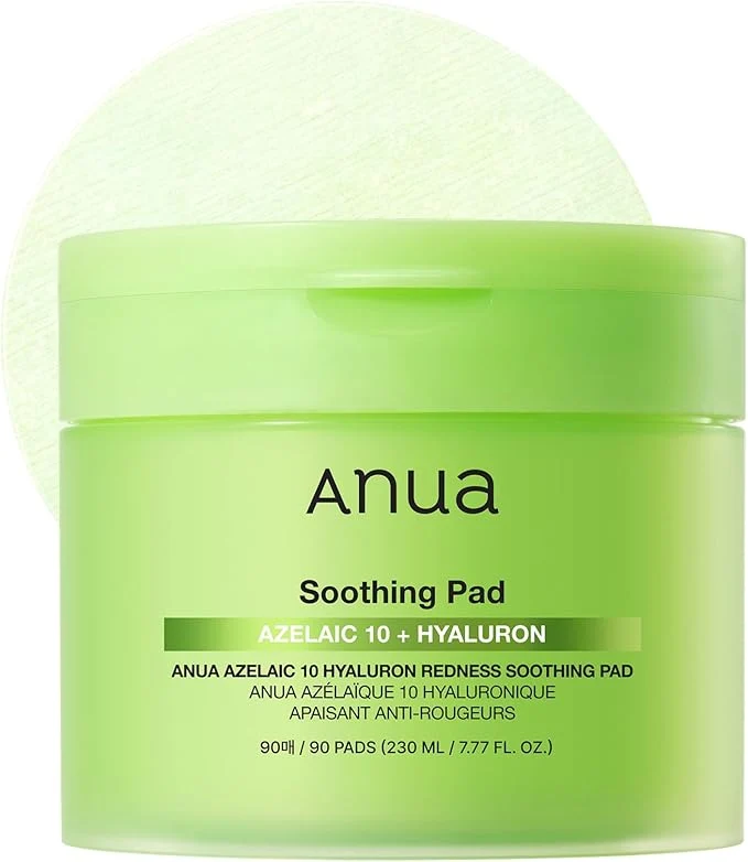 Functional ANUA Azelaic Acid 10 Hyaluronic Acid Soothing Toner Pads Hydrating Facial Mask Genuine