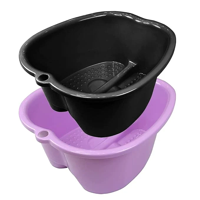 User-Friendly Extra-Large Foot Bath Soak Tub 2-Pack – Durable Massage Basins Natural