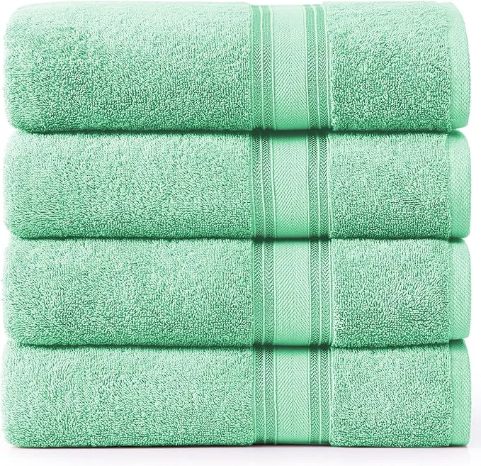 Genuine LANE LINEN Cotton Bath Towels Set of 4 Durable
