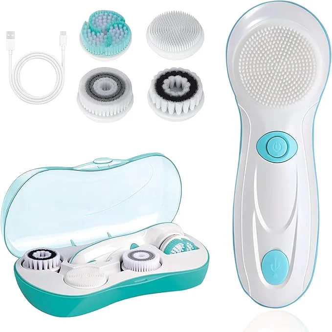 Solid Facial Cleansing Brush Electric Face Scrubber Innovative